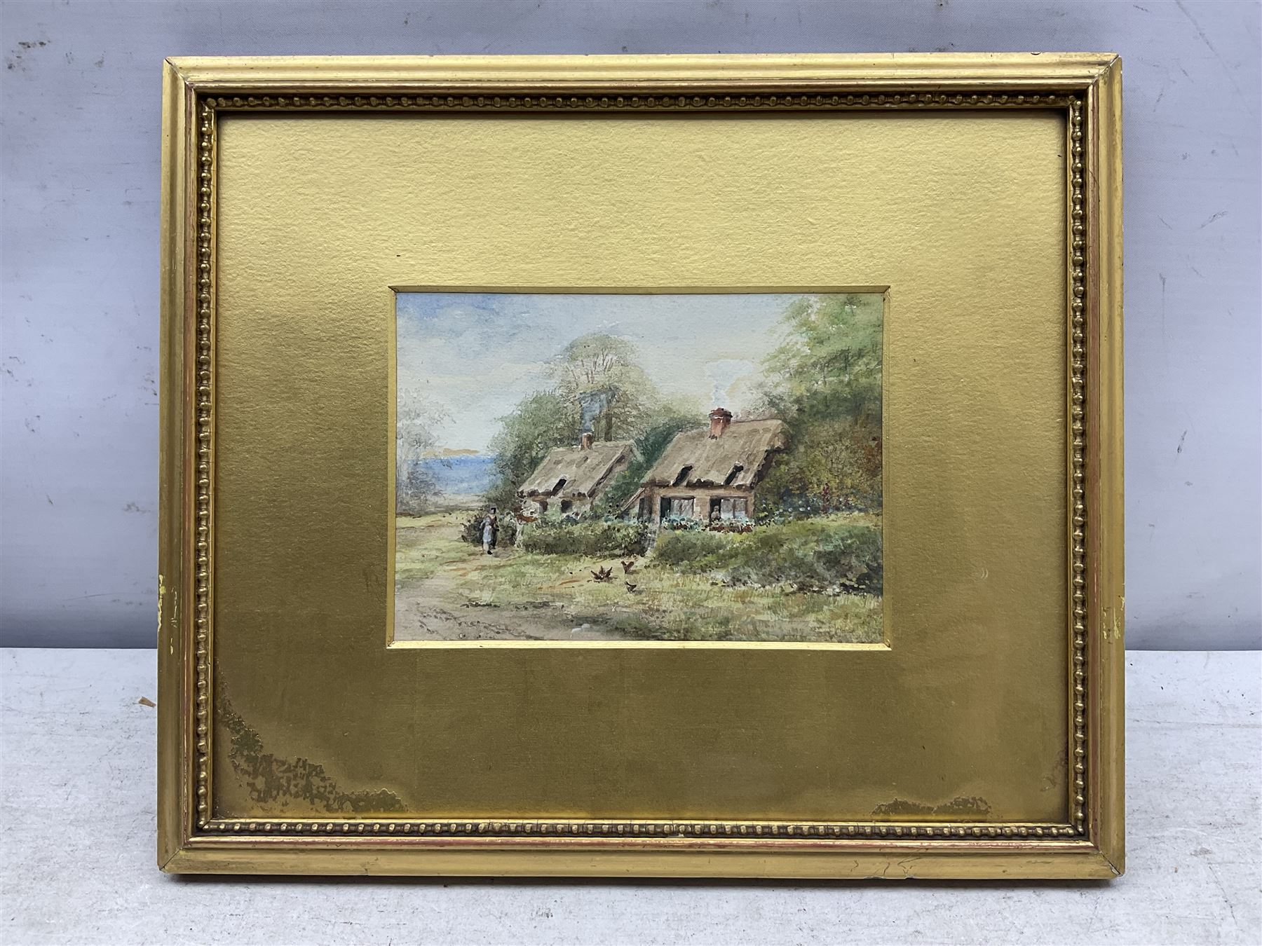 MHA (British early 20th century): Cottages, set five watercolours variously signed with initials in matching frames 12cm x 18cm (5)