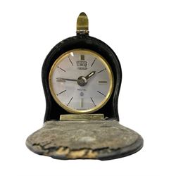 Jaeger Le Coultre-RECITAL 8-day travel alarm clock c1950, in its original travel case, wit...