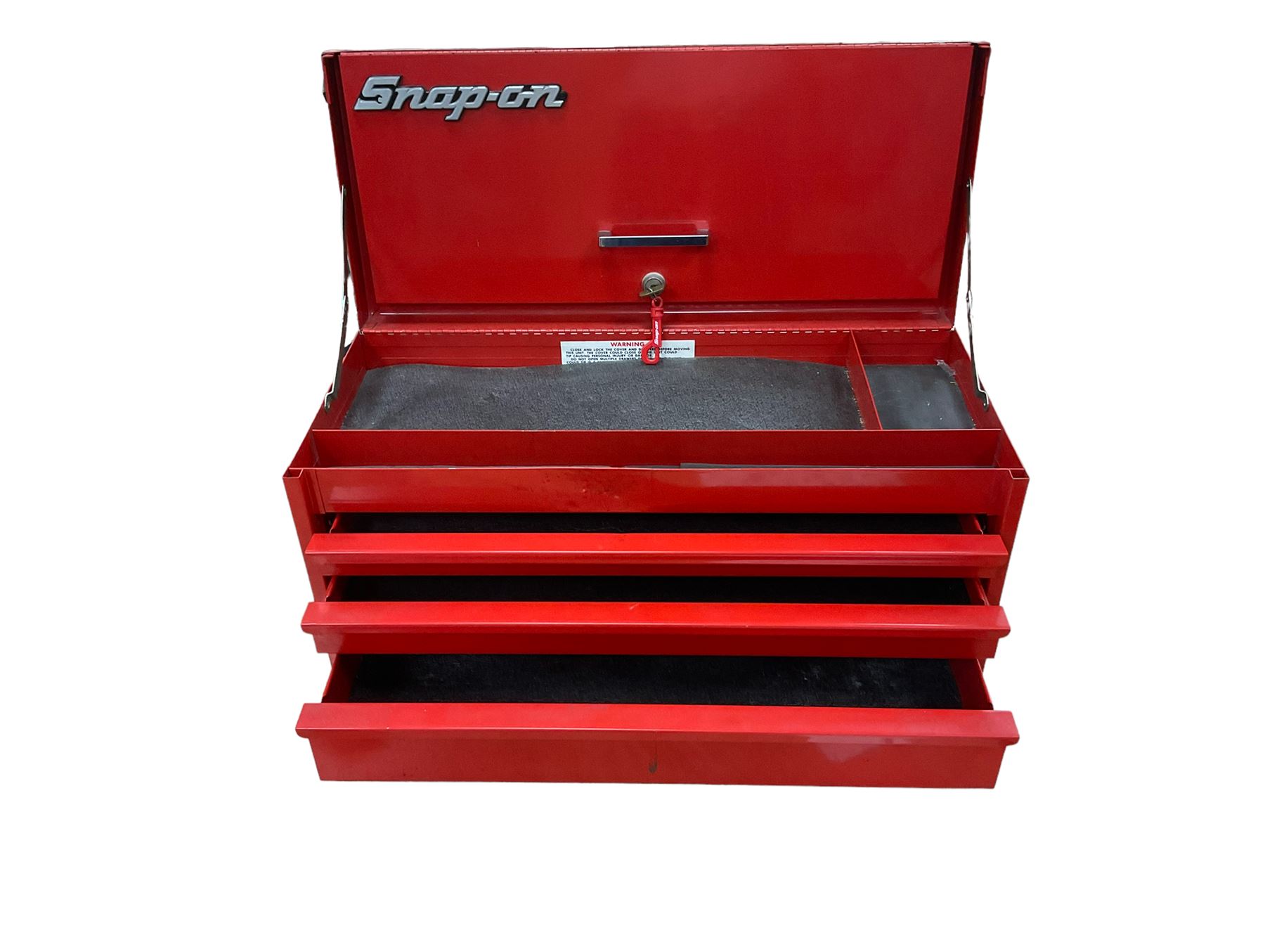 Snap-on tool box, with key, H30cm, L61cm 