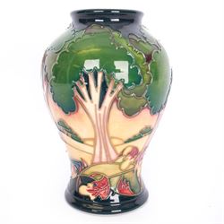 Moorcroft vase of baluster form decorated in Evening Sky pattern, by Emma Bossons 2003, with makers mark beneath, H16cm 