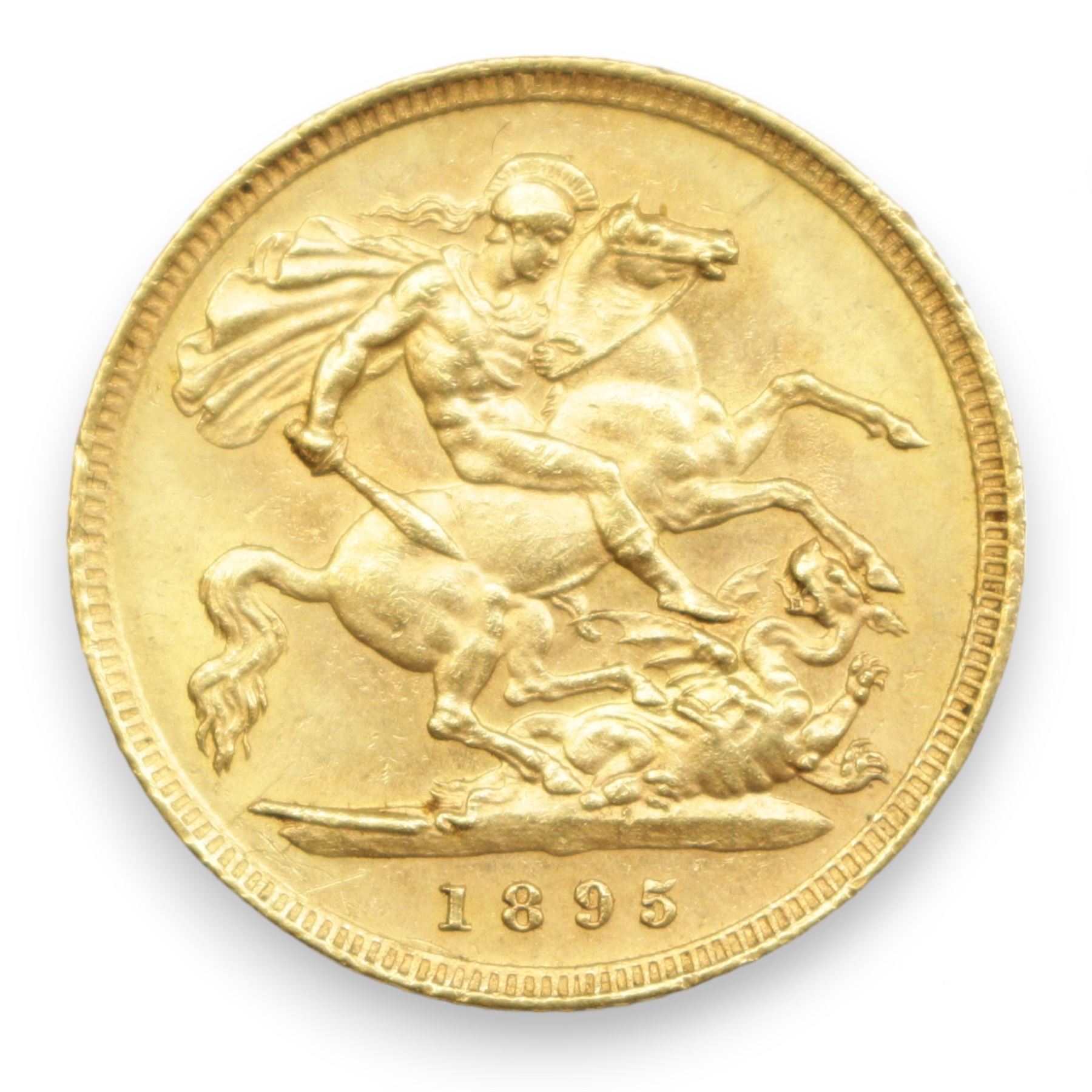 Queen Victoria 1895 gold half sovereign coin