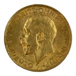 King George V 1915 gold full sovereign coin