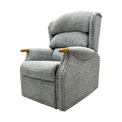 Celebrity - contemporary 'Westbury' electric rise and recline armchair, upholstered in tex...