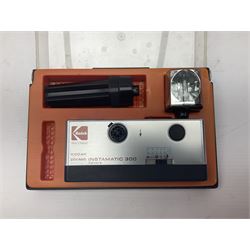 Polaroid SX-70 Land camera, with original packaging, together with Kodak pocket Instamatic 300, in original case  