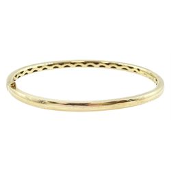 9ct gold hinged bangle, hallmarked