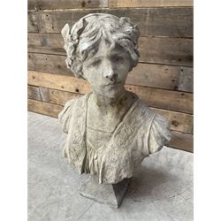 Victorian design cast bust depicting Marie-Anne