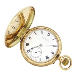 Early 20th century 9ct gold full hunter keyless, 'Stayte' English lever pocket watch, No. ...