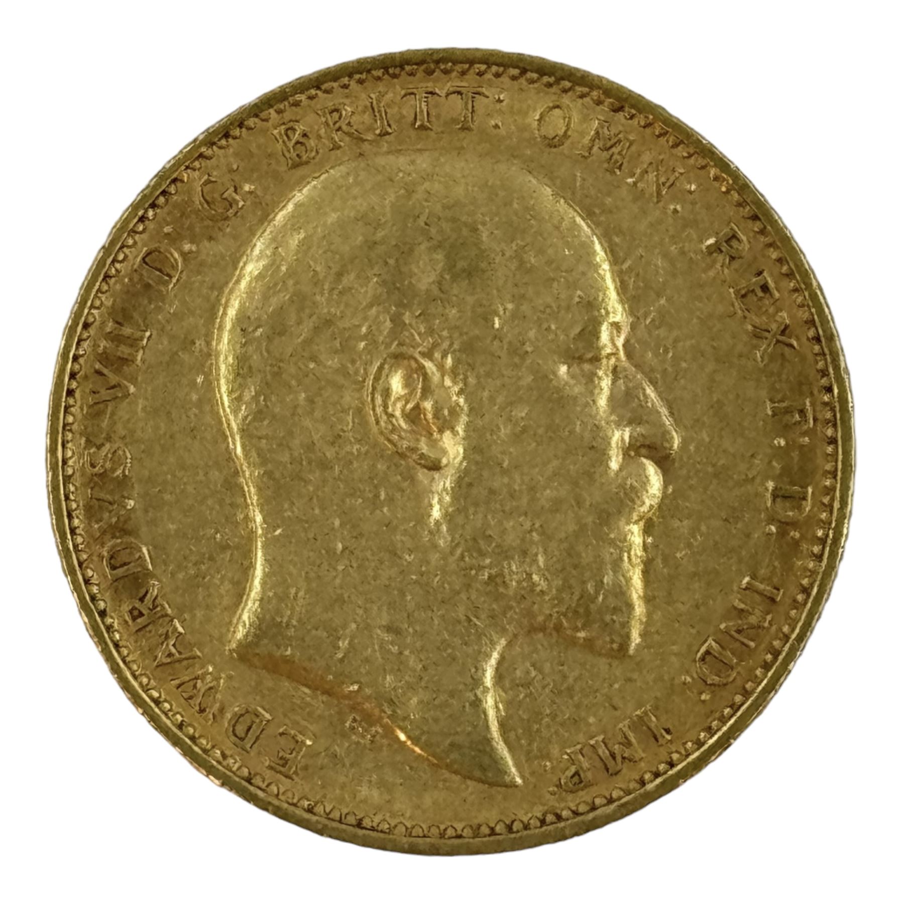 King Edward VII 1905 gold full sovereign coin, Melbourne mint