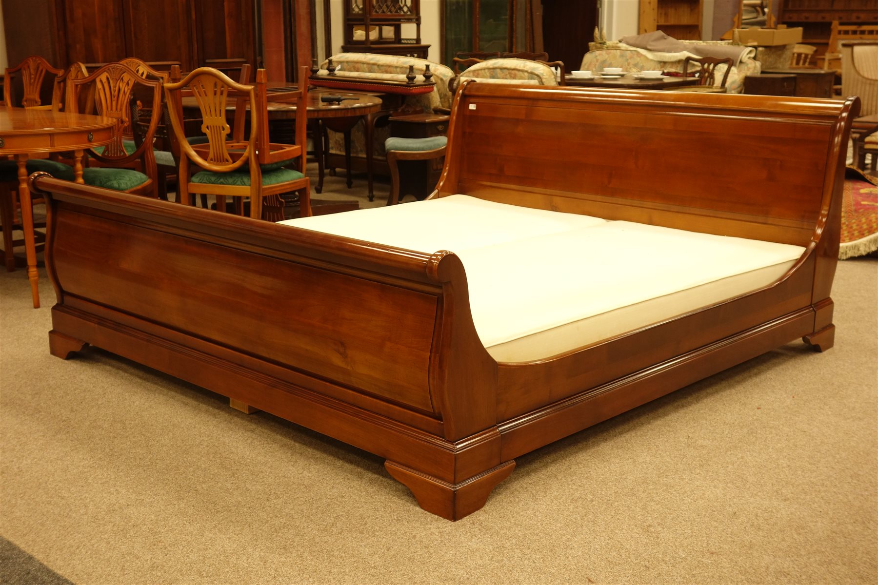 wooden bed with mattress sale