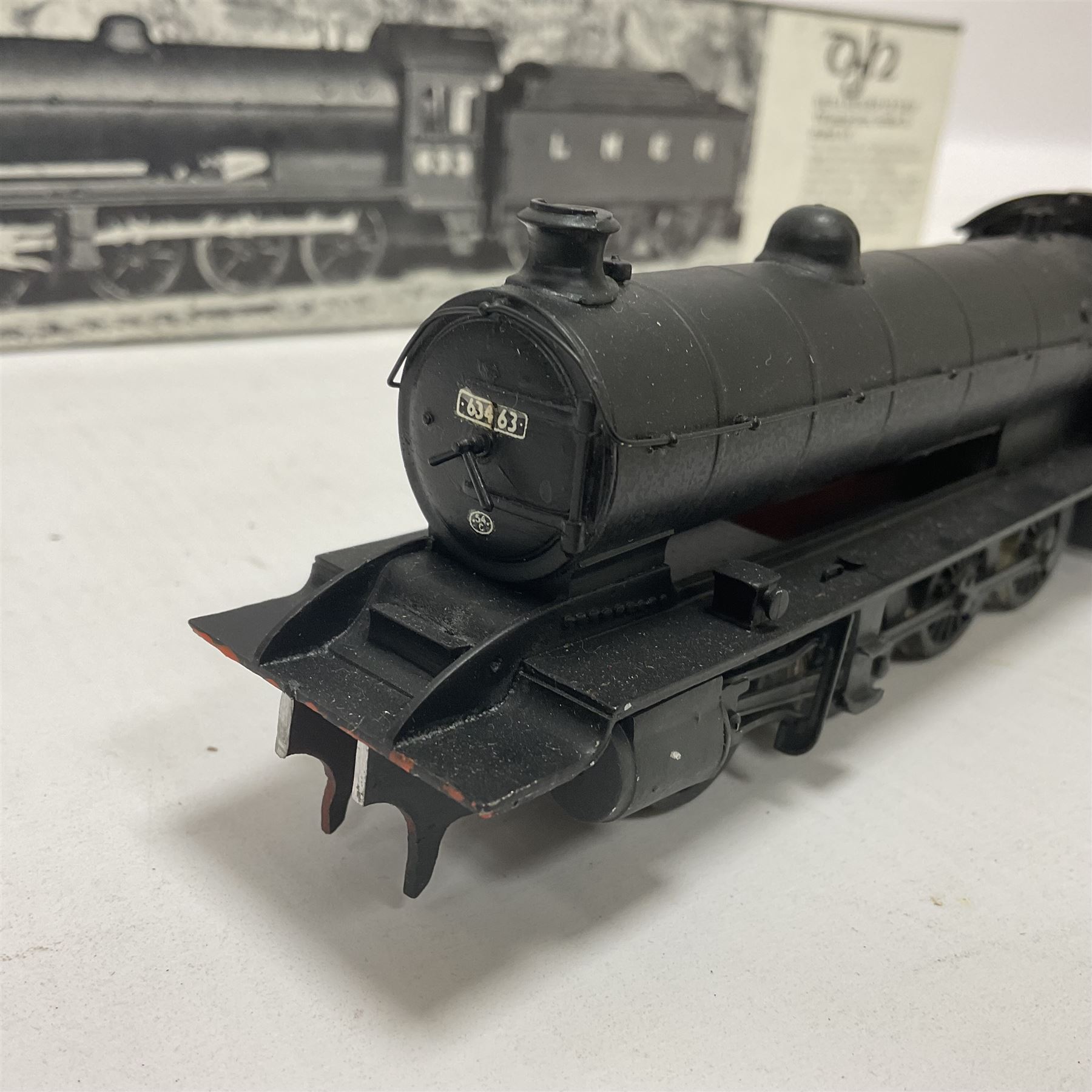 DJH Models ‘00’ gauge - kit built NER/LNER/BR Q7 Class 0-8-0 no.63463 steam locomotive and tender in BR black; with original box 