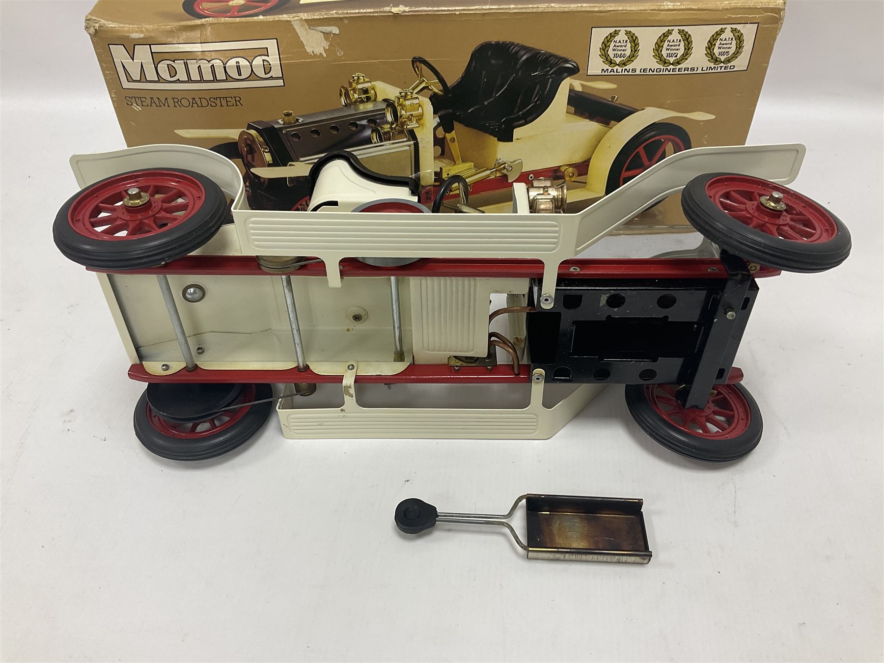 Mamod SA1 ‘Steam Roaster’ live steam car in cream and red, with original box 