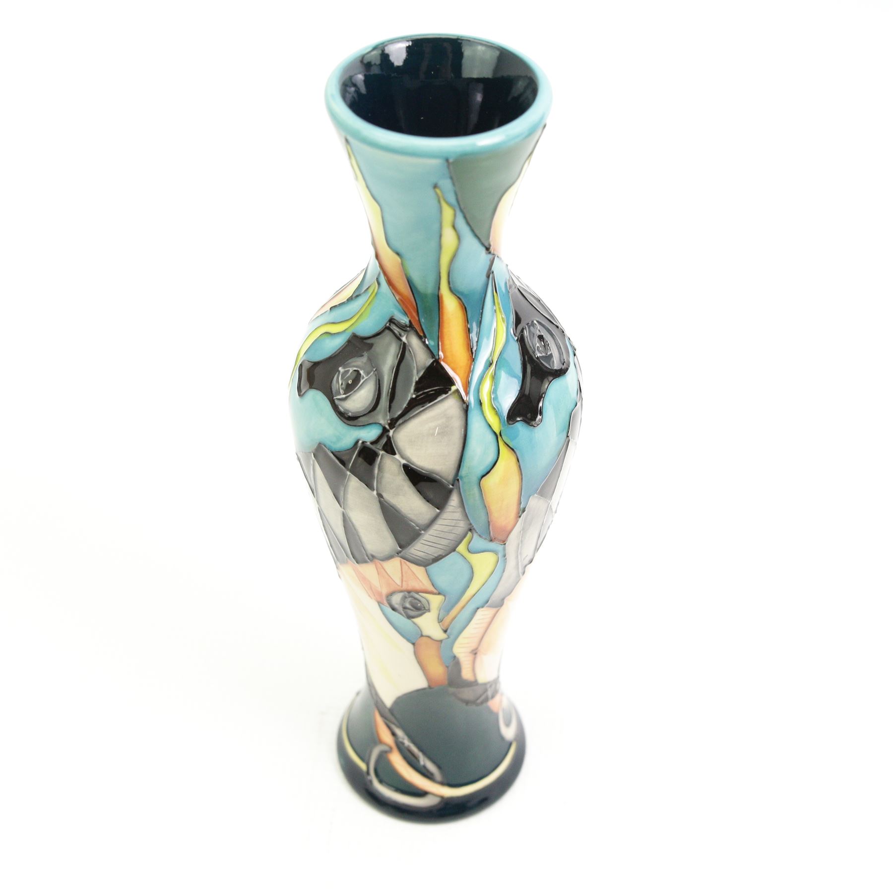 Moorcroft limited edition baluster form vase decorated in the Marine Magic pattern by Vicky Lovatt, limited edition no. 26/50, signed and dated 2017, 21cm, boxed