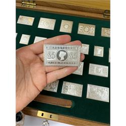 The Stamps of Royalty, Hallmark Replicas Limited, collection of twenty-five silver stamp ingots, set no. 4270, in presentation case with certificates