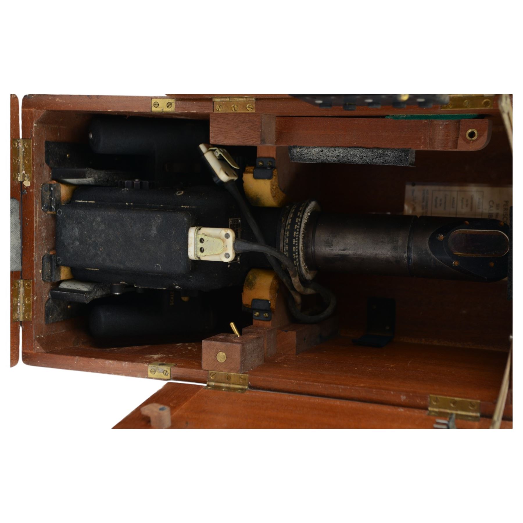 WWII Air Ministry MK IX.A 127.41 bubble sextant, in original fitted case, together with a Kelvin and Hughes Periscopic sextant no. 2134, in wooden case (2)