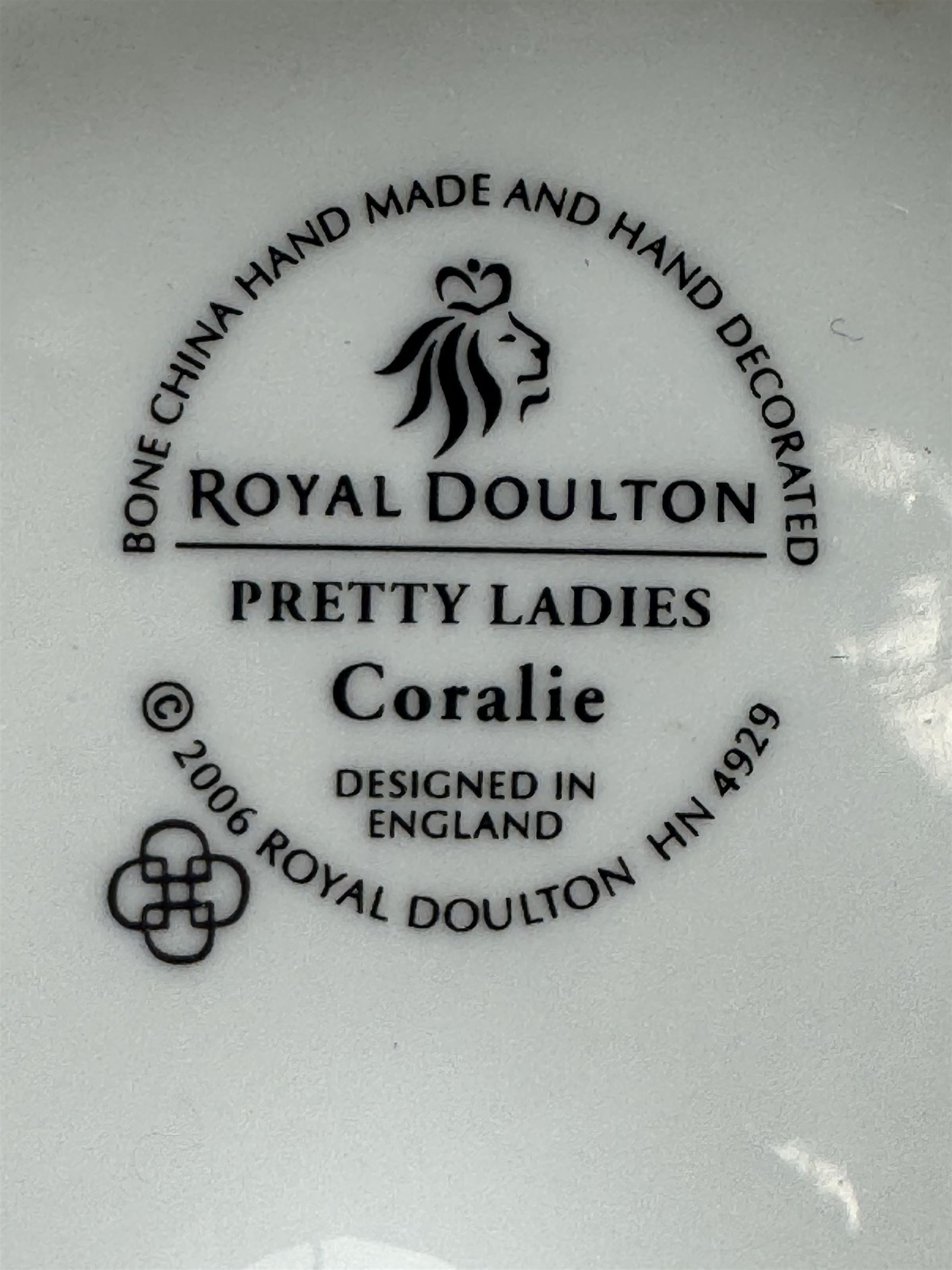 Four Royal Doulton Pretty Ladies 'Coralie' HN4929, 'Pamela' HN5407, Samantha HN5260, and 'Rebecca' HN5516; together with two The English Ladies Co figures 'Lady Epsom' and 'Lady Windsor'; Coalport 'Caroline' and another porcelain lady (8)