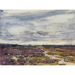 Rowland Henry Hill (Staithes Group 1873-1952): View Across the Moors, watercolour signed a...