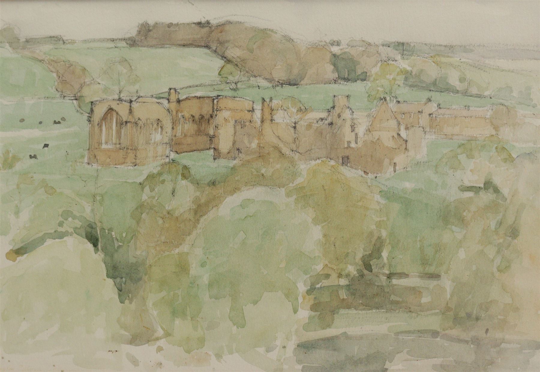 Douglas Frederick Pittuck (British 1911-1993): Barnard Castle, watercolour faintly signed, titled verso 21cm x 31cm 