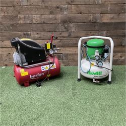Pair of Berlan and Bambi air compressors - THIS LOT IS TO BE COLLECTED BY APPOINTMENT FROM DUGGLEBY STORAGE, GREAT HILL, EASTFIELD, SCARBOROUGH, YO11 3TX