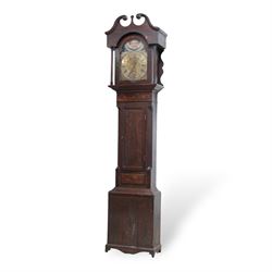 Blackett Wallace (I) of Brampton (Cumberland) -  30 hour oak and mahogany longcase c1760, ...