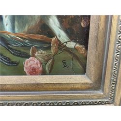 After Frans Snyders (Flemish 1579-1657): Still Life of Game, pair 20th century oils on panel signed with 'CSM' monogram 29cm x 49cm (2)