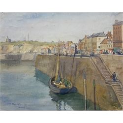 Percy Morton Teasdale (Staithes Group 1870-1961): 'Dieppe', watercolour signed and titled 26cm x 32cm 