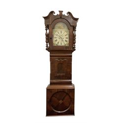 J C Elliot & Sons of Leeds- Late-19th century 8-day mahogany longcase clock c1880, with a ...