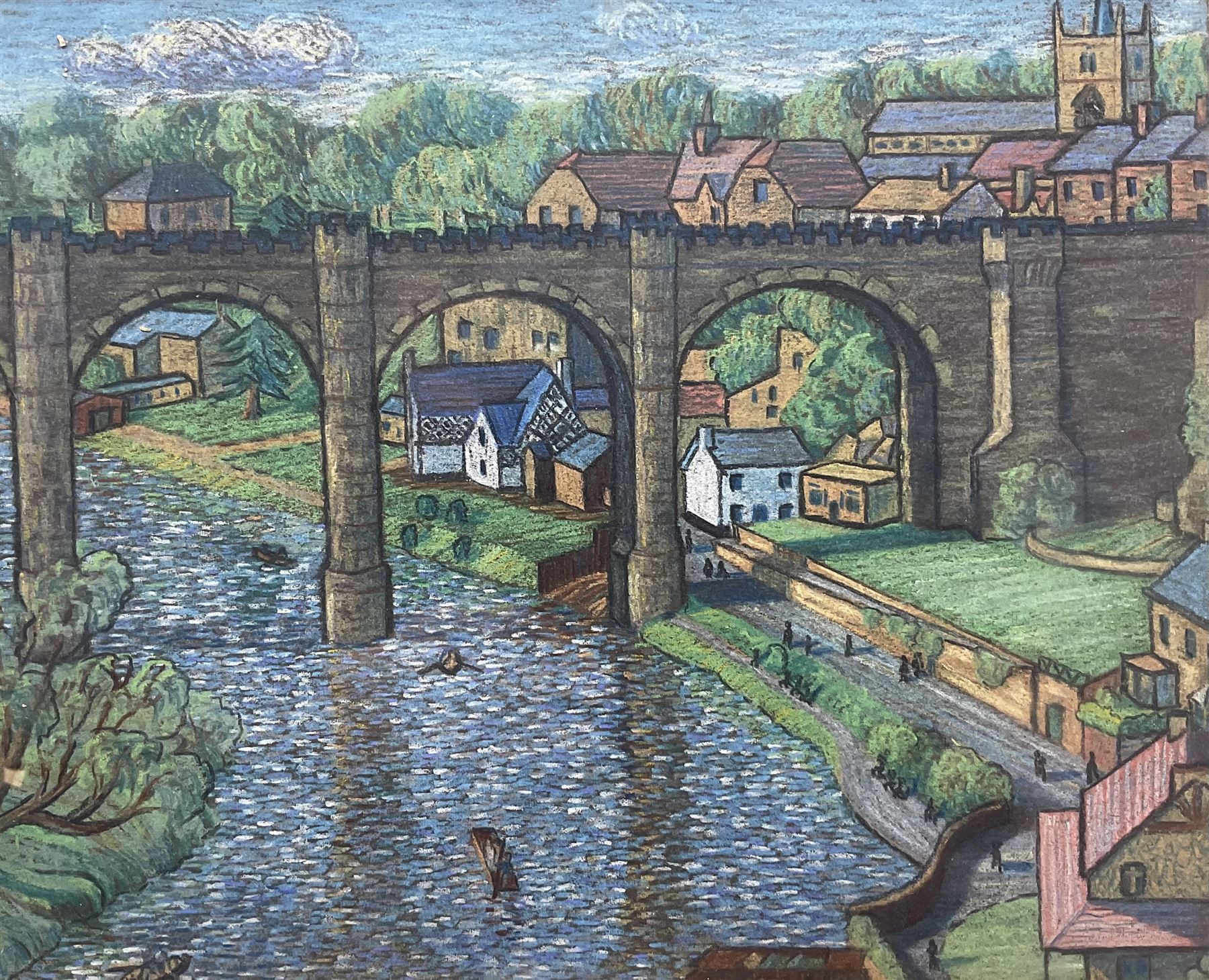 John Appleyard (British 1923-2016): Knaresborough, pastel unsigned 26cm x 32cm 
Provenance: Direct from the family of the artist