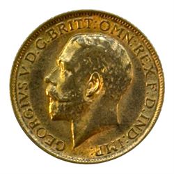 King George V 1914 gold full sovereign coin