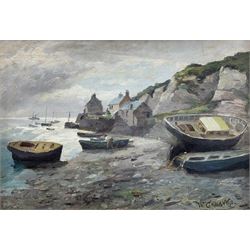 William Greaves (British 1852-1938): 'Aberdovey' - Wales, oil on canvas signed, titled ver...