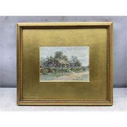 MHA (British early 20th century): Cottages, set five watercolours variously signed with initials in matching frames 12cm x 18cm (5)