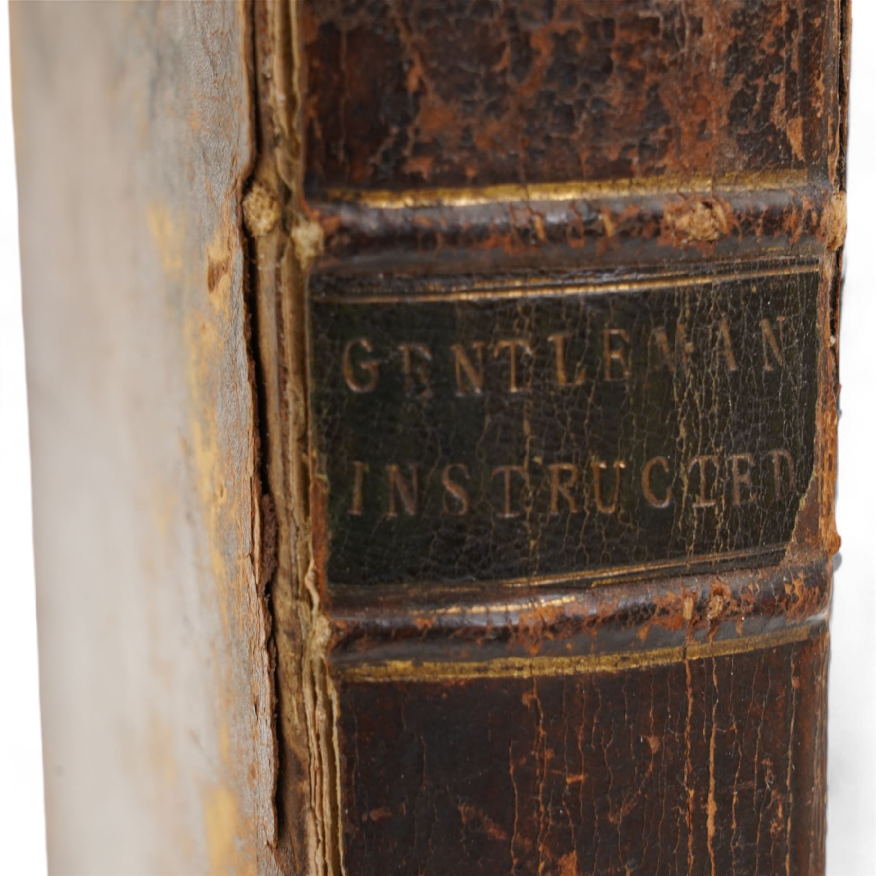  Darrell, William - 'The Gentleman Instructed in the Conduct of a Virtuous and Happy Life' three parts in one, ,Tenth edition 1732, Printed W Burton, full calf