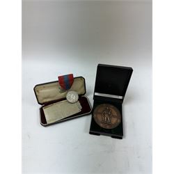 ERII military imperial service medal to William Francis James Furse, boxed with ribbons and a 1990 commando 50th anniversary medallion, boxed