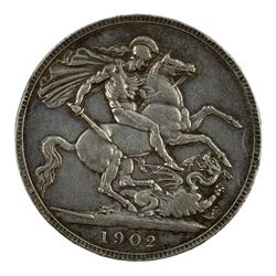 King Edward VII 1902 silver crown coin