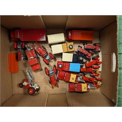 Collection of diecast vehicles, including Dinky tractors, Corgi, Oxford etc, together with Britains Silver Jubilee Soldiers and other toys, loose and boxed 