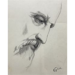 Eugene Zak (Belarus 1884-1926): Profile of a Gentleman, pencil sketch signed with Studio Stamp 22cm x 18cm