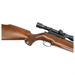 Weihrauch model HW77 air rifle, cal.177/4.5, with Weaver Challenger C4R scope, overall L112cm, serial no 1014905