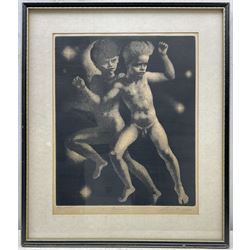 Dame Laura Knight (Staithes Group 1877-1970): 'Gemini', aquatint signed and titled in pencil, printed by David Strang 1932, 30cm x 25cm