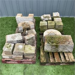Two 18th/19th century carved stone windows - THIS LOT IS TO BE COLLECTED BY APPOINTMENT FROM DUGGLEBY STORAGE, GREAT HILL, EASTFIELD, SCARBOROUGH, YO11 3TX