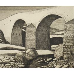 Frederick George Austin (British 1902-1990): 'The Bridge over the Chiascio Assisi - 1928',...