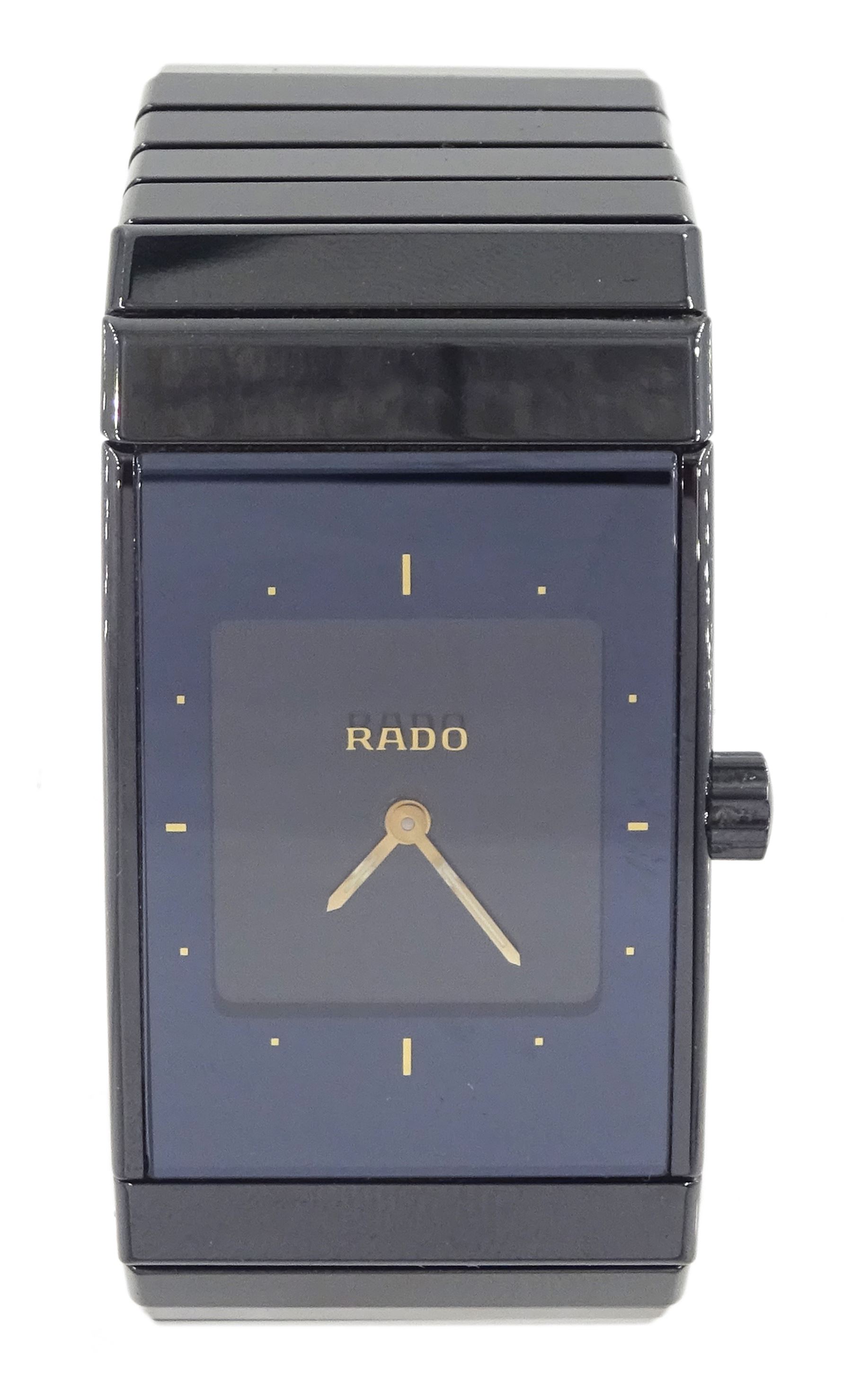 Rado Diastar ceramic quartz wristwatch, Ref. 196.0364.3, boxed