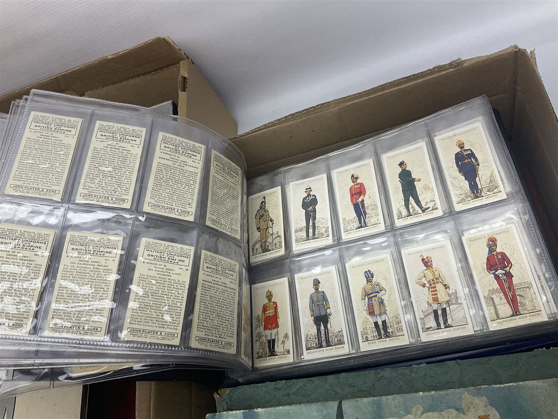 Large quantity of cigarette and tea cards, mostly in ring binders, with some loose examples, including History of Aviation, The Race into Space and Prehistoric Animals