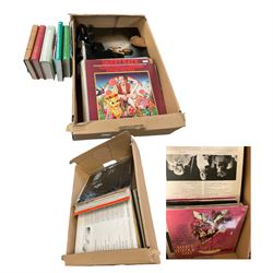 Collection of vinyl records, including U2, My Fair Lady, Buddy Holly etc, in three boxes  