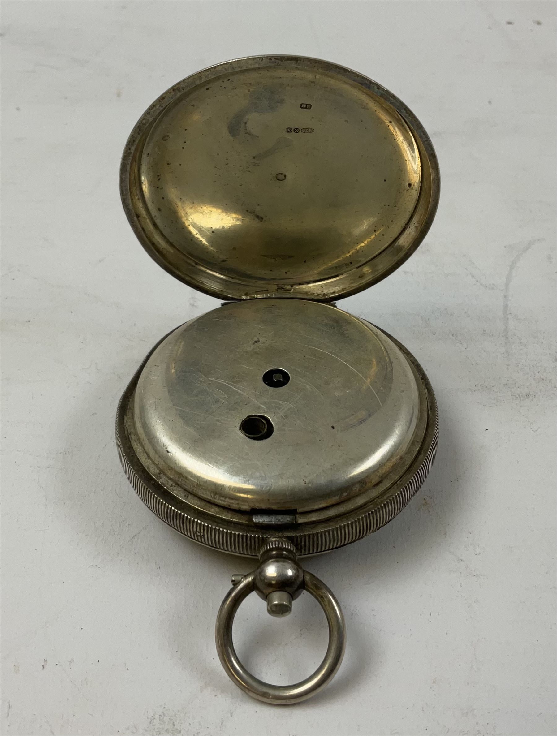 Silver cased pocket watch