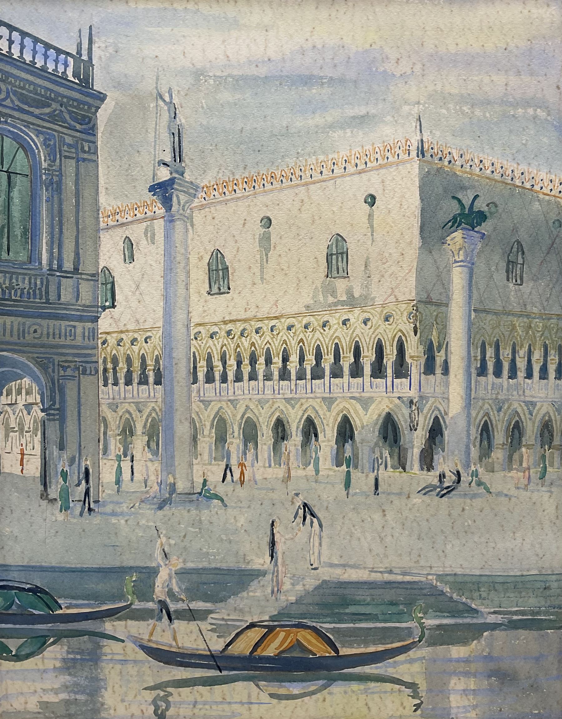 Hans Brasch (German 1882-1973): Venice, watercolour signed beneath mount 48cm x 37cm 