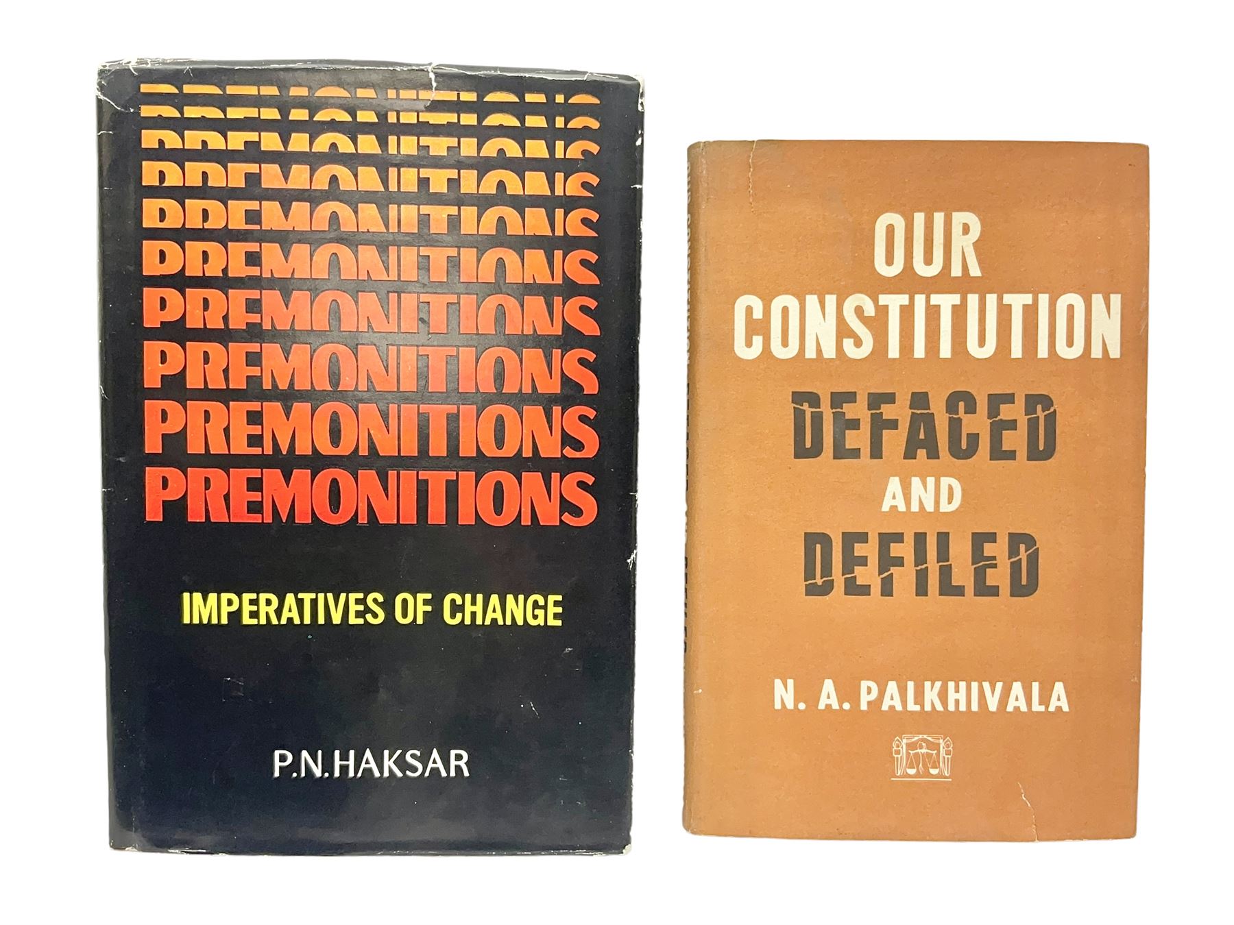 P.N Haksar; Premonitions, Imperatives of Change, Interpress Bombay 1979 and N.A Palkhivala; Our Constitution Defaced and Defiled, Macmillan 1974  