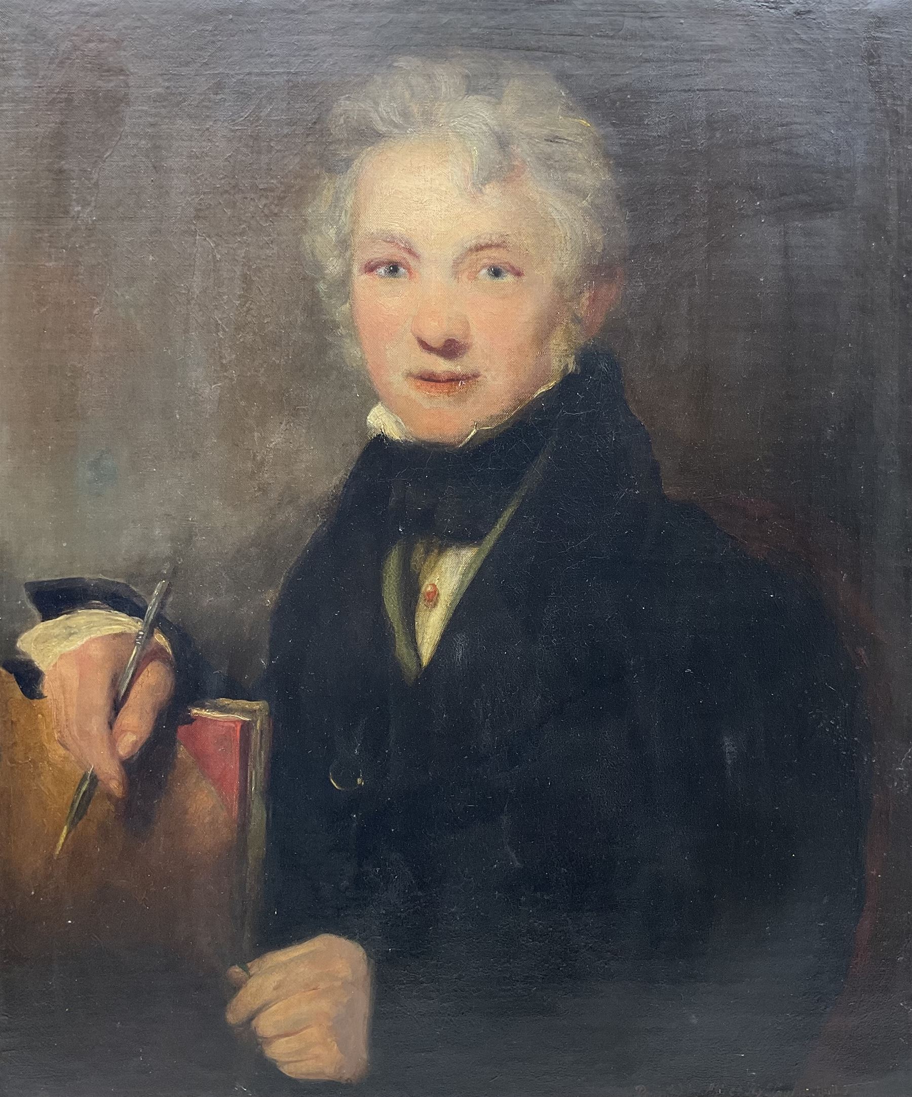 Alfred Henry Taylor (British ?-c1868): Half Length Portrait of a Gentleman, oil on canvas signed and dated April 1833, 75cm x 63cm