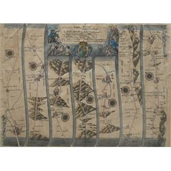 John Ogilby (British 1600-1676): 'The Roads from York to Whitby and Scarborough', 17th cen...