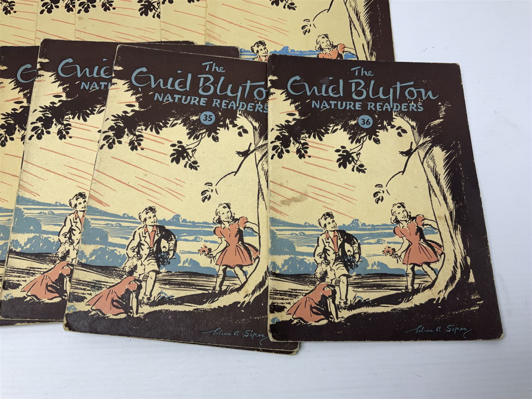 Enid Blyton; Nature Readers, full set of thirty six, together with Reference Book to Enid Blyton Nature Readers, 1949-1956 