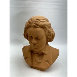 Ceramic bust of Beethoven, H24cm