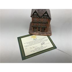 Six Lilliput Lane cottages, to include four special edition examples, including Swan and Cygnet and Hazelnut Hall, four boxed, four with deeds